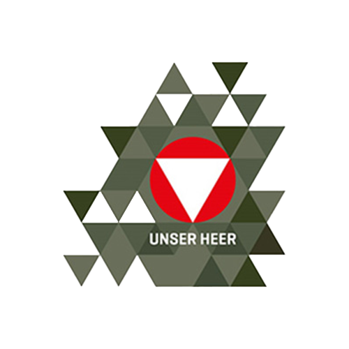 Logo des österreichischen Bundesheers mit rotem Kreis und weißem Dreieck