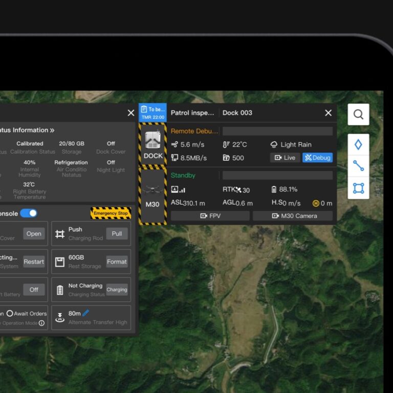 FlightHub 2: Dock and Drone Status Interface